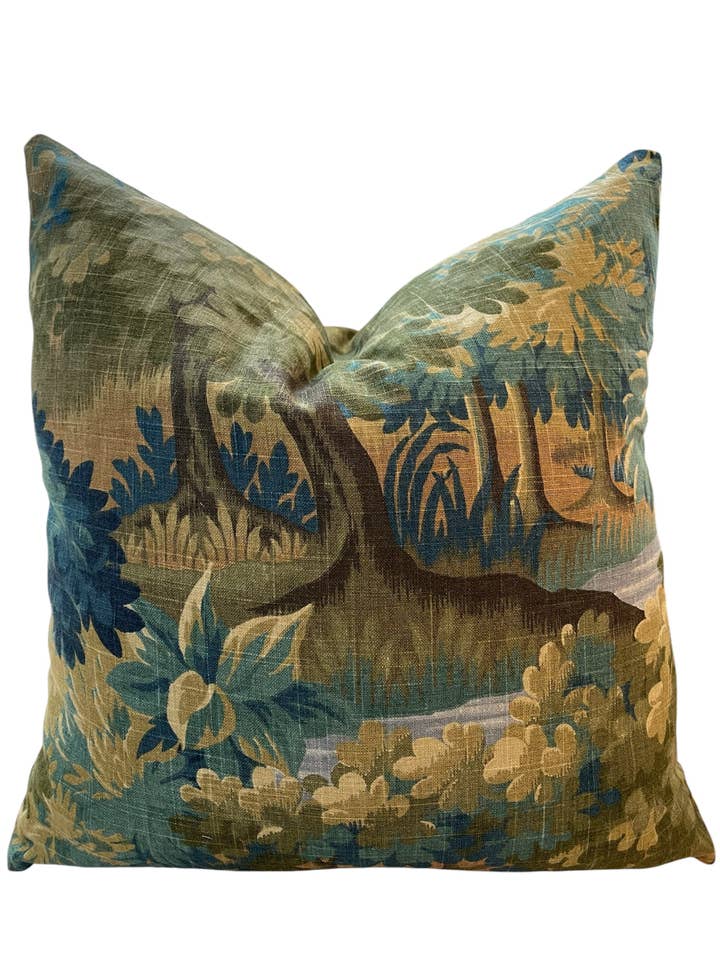 Opal Landscape Throw Pillow with Feather Insert for wholesale by Dahlia & Grace pillows