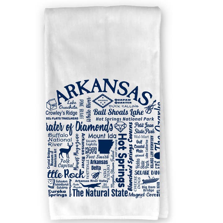 The Buffalo Works - Vente Torchons - Torchon de cuisine Arkansas Destination - Où la vie vous emmène0