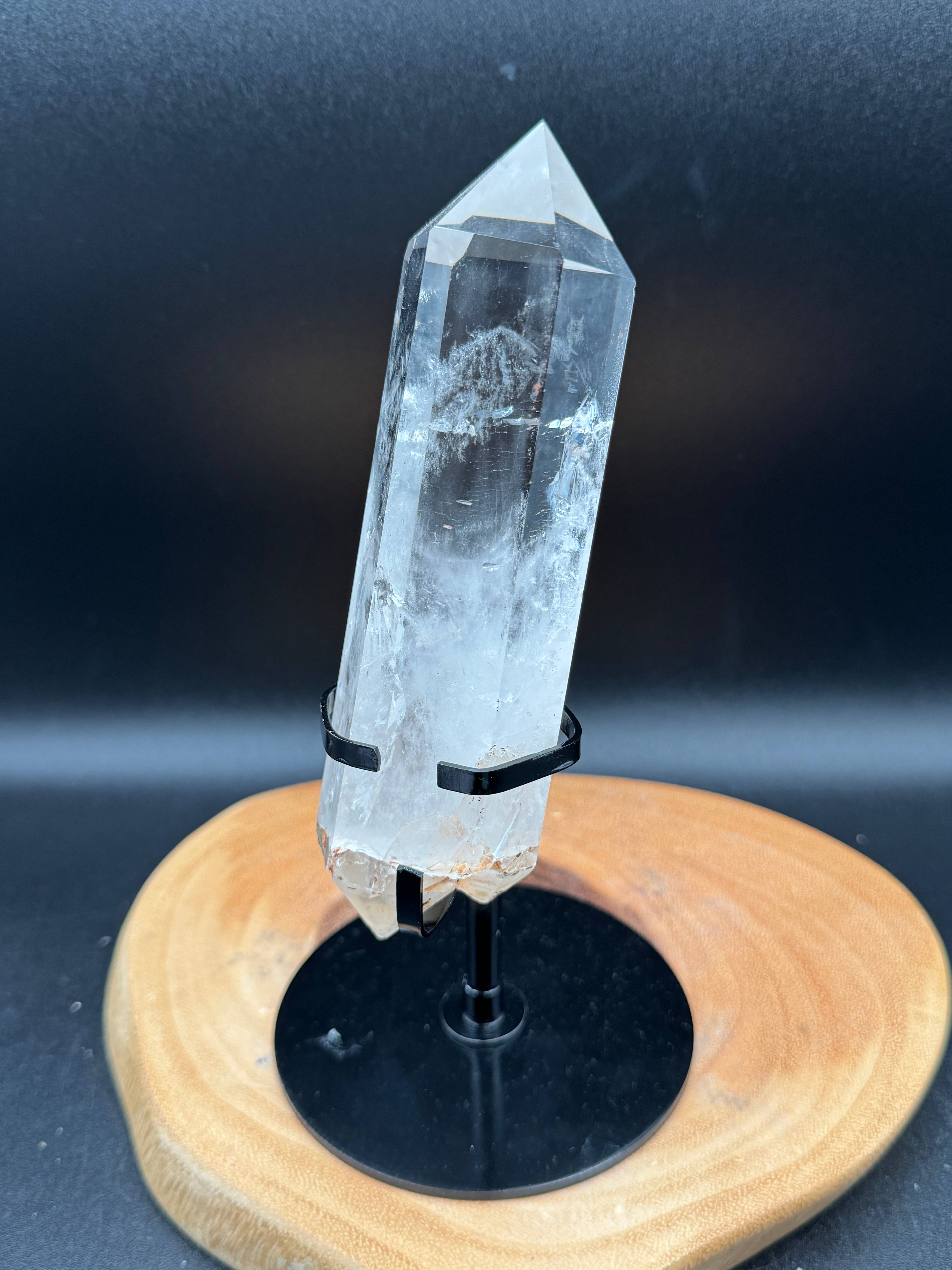 The 7 Directions - Wholesale Spiritual Stone/Crystal - Unique quartz phantom DT on custom stand H2855