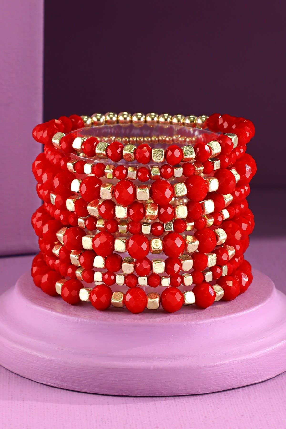 Urbanista - Wholesale Beaded Bracelet - 9 Set Colorful Stackable Beaded Stretch Bracelet13