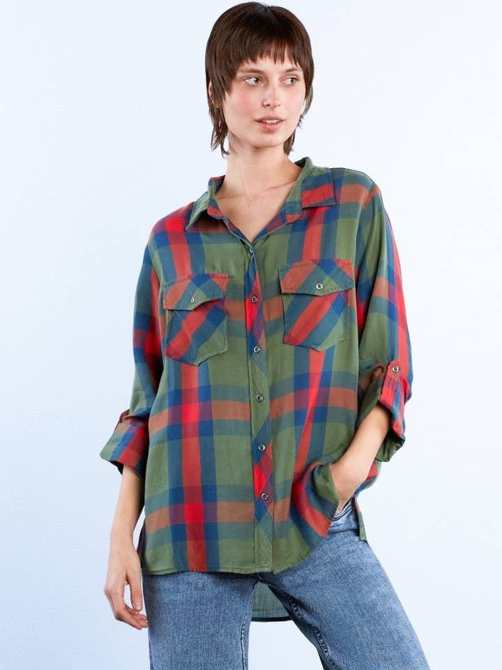 High Desert Plaid BT Classic Shirt for wholesale on Faire1