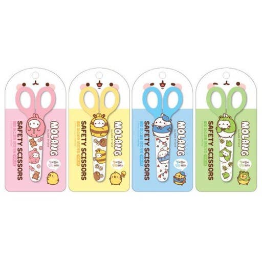 K-Wonderland - Wholesale Scissors - Molang Mascot Scissors with Safety Cover Cap 3