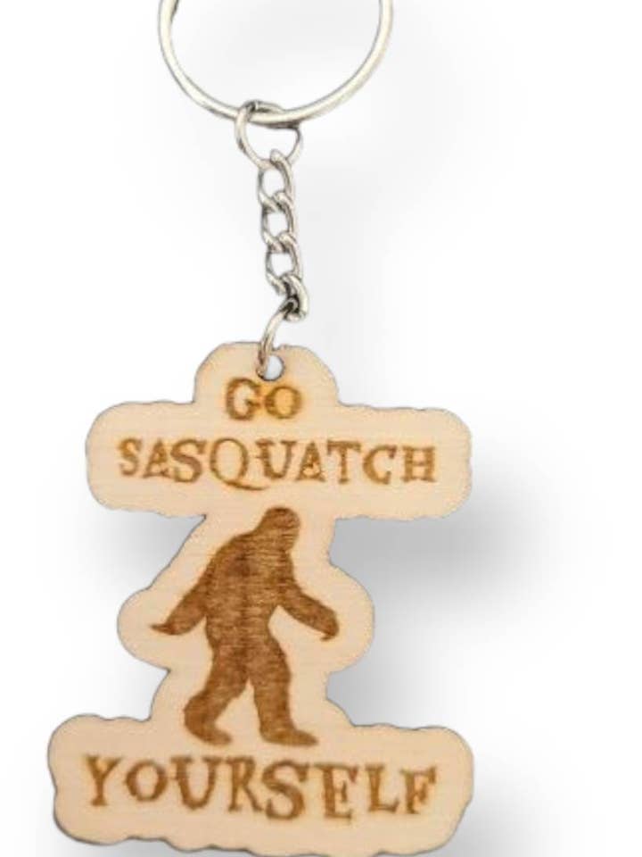 Portachiavi Go Sasquatch Yourself per la vendita all'ingrosso da parte di Kristi's Keepsakes