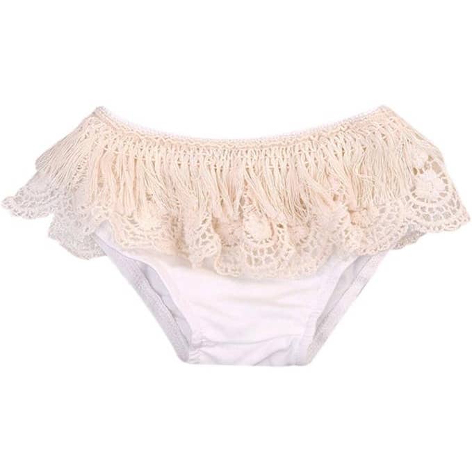 Fennco Styles - Vendita all'ingrosso Slip/copripannolino - Neonati - Mutandine per neonati in cotone all'uncinetto con frange di pizzo