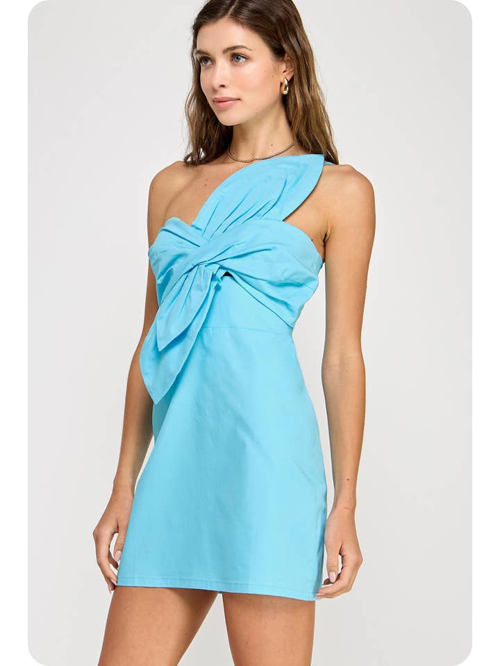 Strut & Bolt - Wholesale Dress - Women's - Knotted Flower Bow Mini Dress