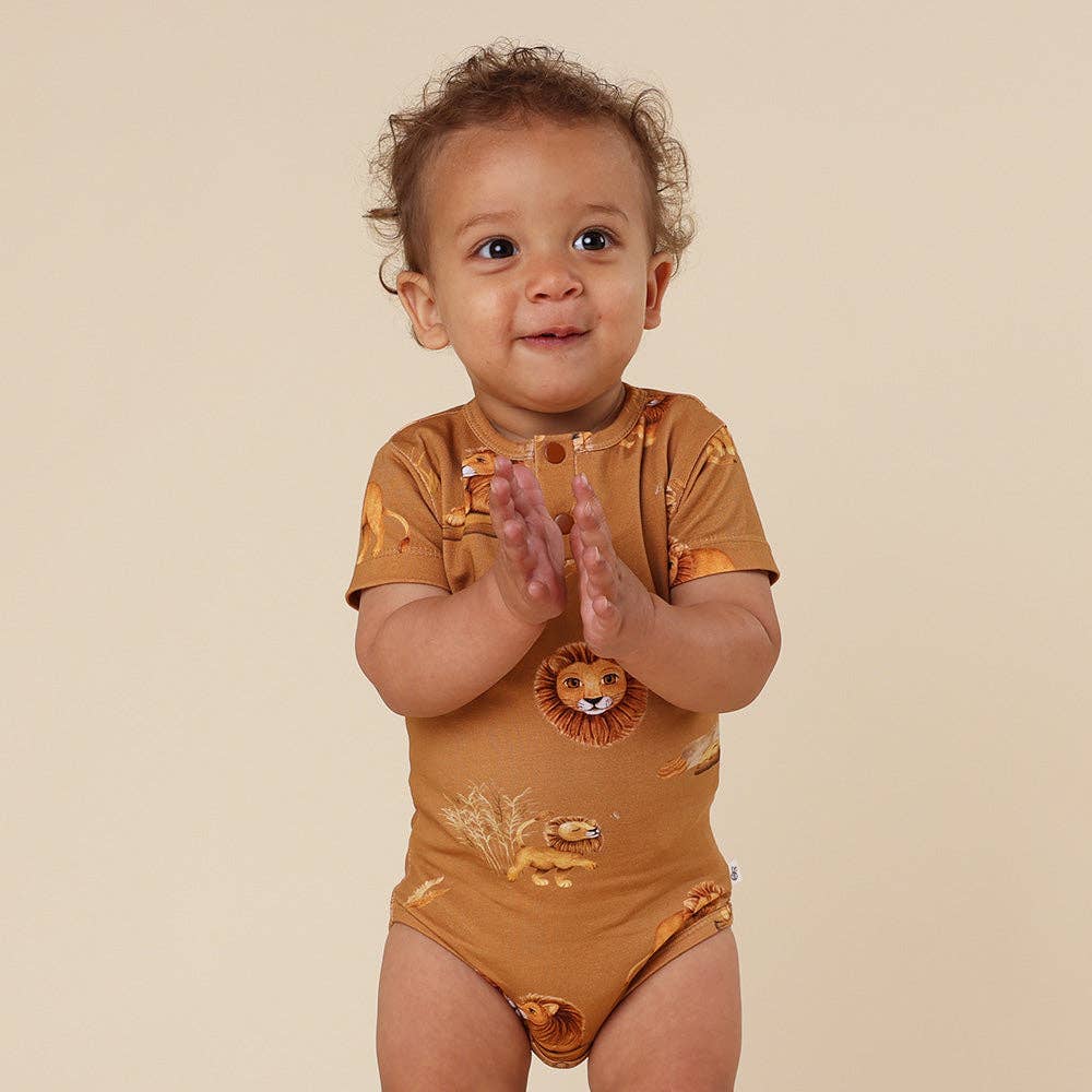 Snuggle Hunny - Wholesale Bodysuit (Non-Footed) - Baby - Roar Short Sleeve Organic Bodysuit1