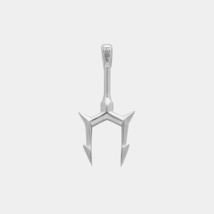 Pendentif Bident - Or blanc pour la vente par Marcozo