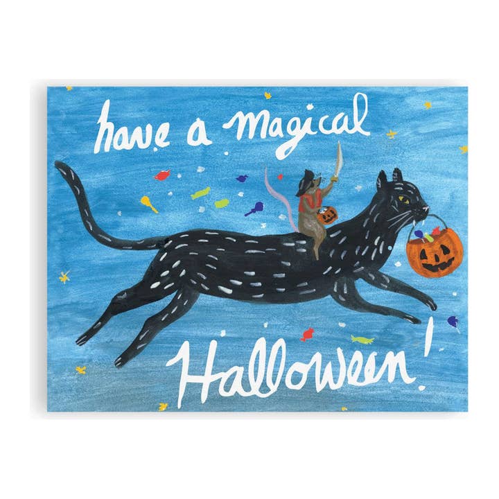 Cartes Postales Halloween Cat 10 pour la vente par Ingrid Press
