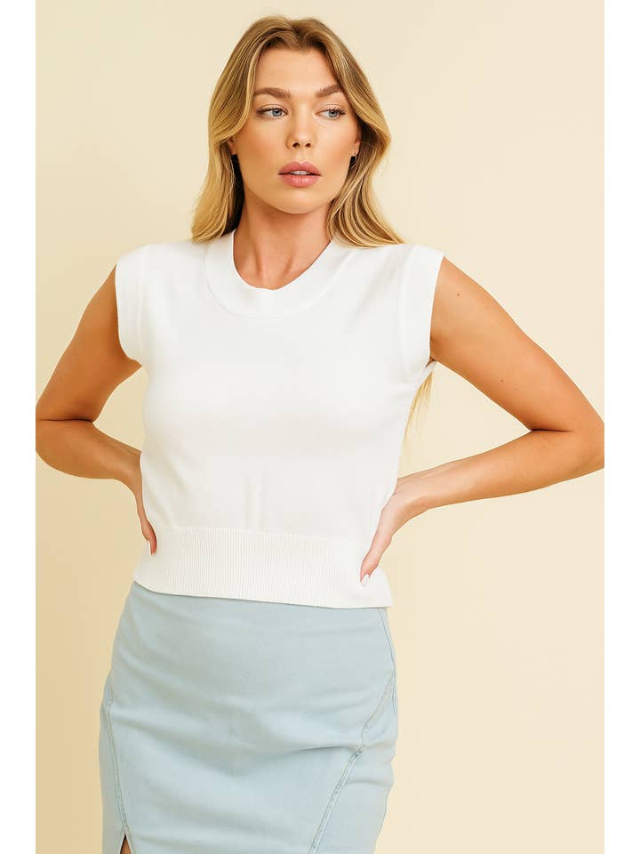 Cloud Ten - Wholesale Knit Sweater - Women's - CSW9821 - Women's Rib Neck Knit Sweater19