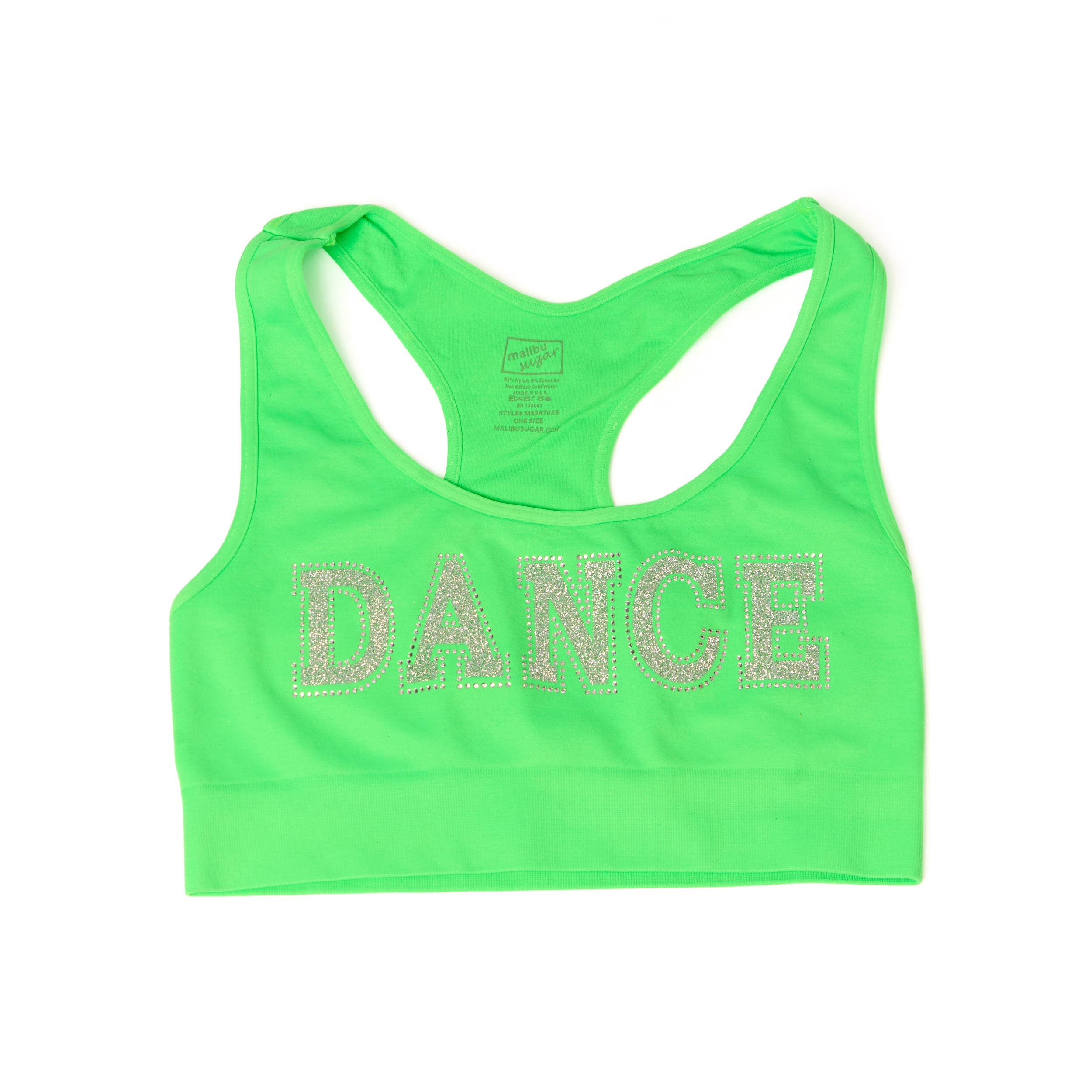 Malibu Sugar - Wholesale Sports Bra - Kids - Sports Bra With Dance Embellishment Girls One Size6