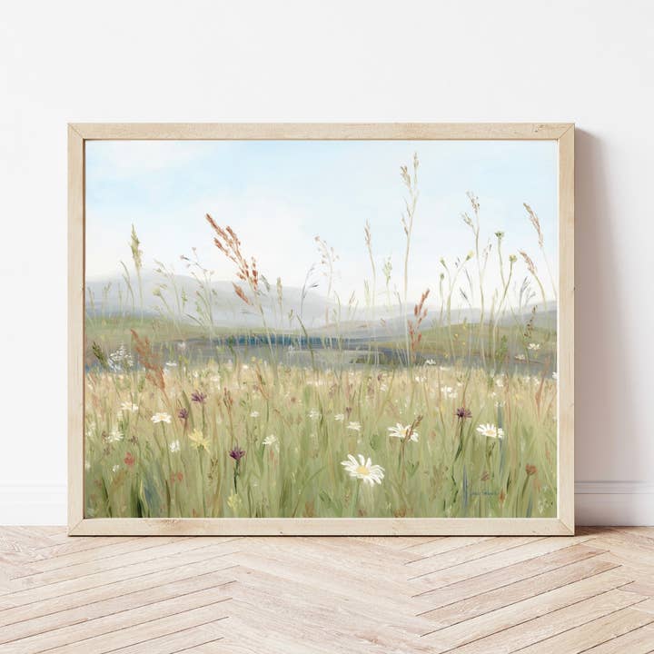 "Wild Flowers" a Horizontal Oil Painting Giclee Print for wholesale by Sara Forbush Art