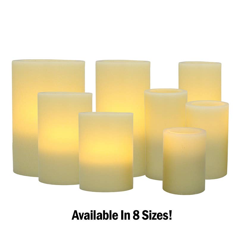 Flipo Group, Ltd. - Wholesale Flameless Candle - Ivory Wax Flameless LED Pillar Candles with Flat Top9