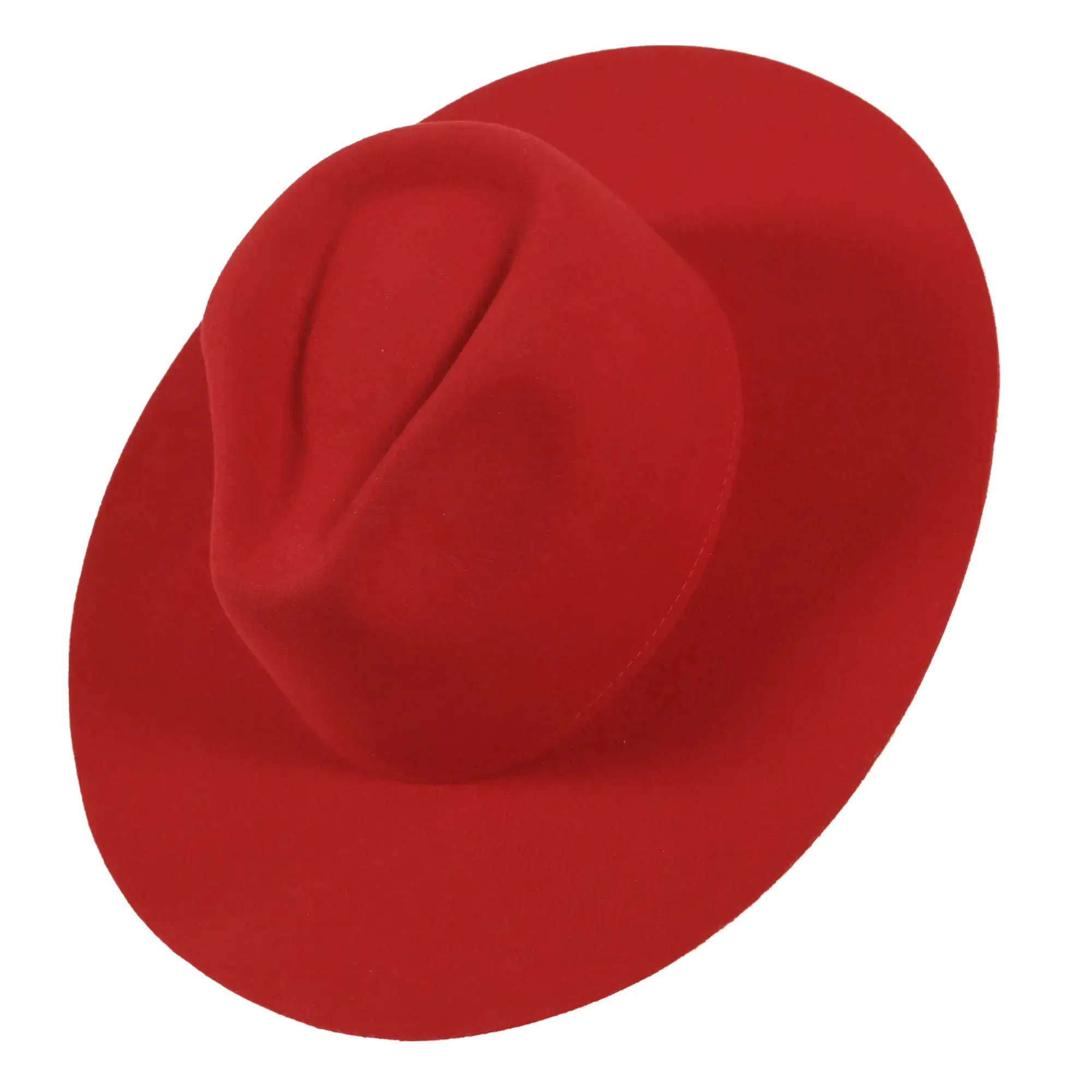 American Hat Makers - Wholesale Fedora - Unisex - 100% Wool Felt Flat Brim Fedora Hat - Style Rancher48