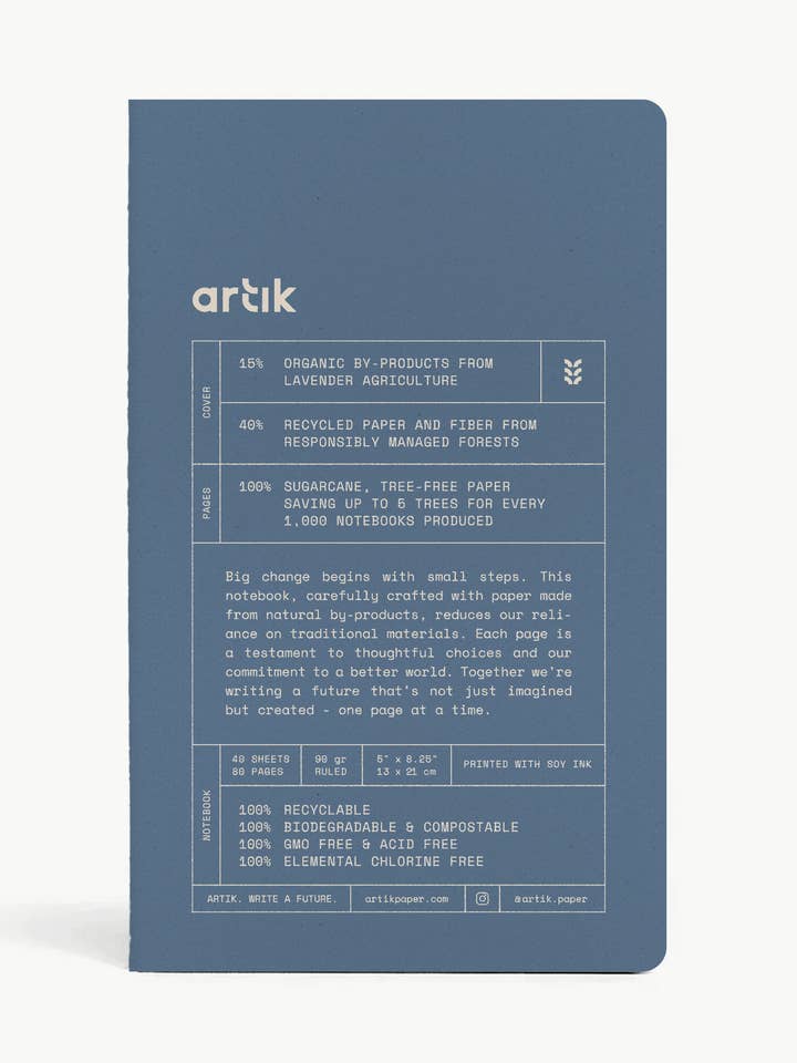 Artik Pack Of 2 Singer Sewn Notebooks | Ruled | Lavender for wholesale by Artık