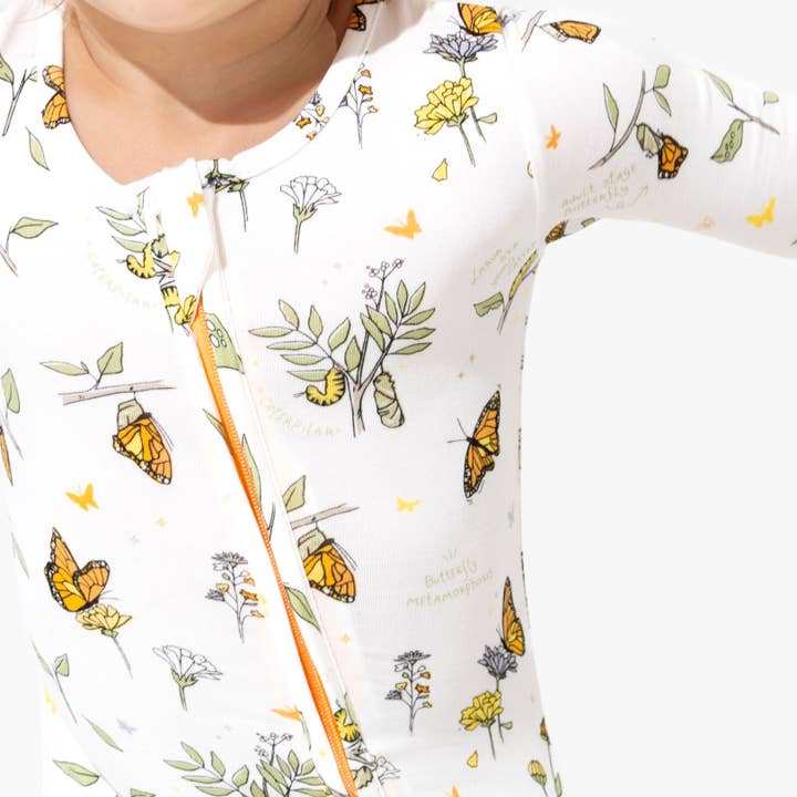 Monarch Butterfly Bamboo Cabriolet Footie för wholesale av Bellabu Bear