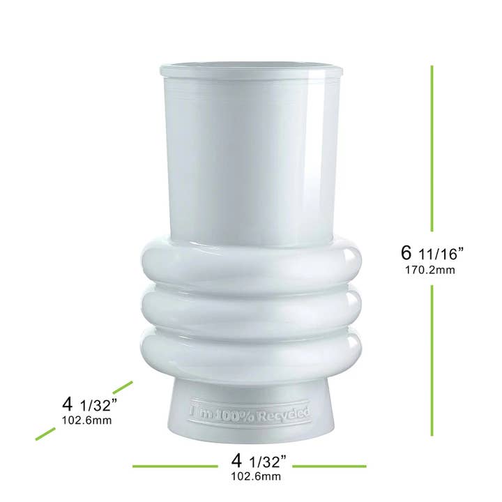 Couronne Co. - Wholesale Vase - Modern Alto Recycled Glass Vase Glossy White