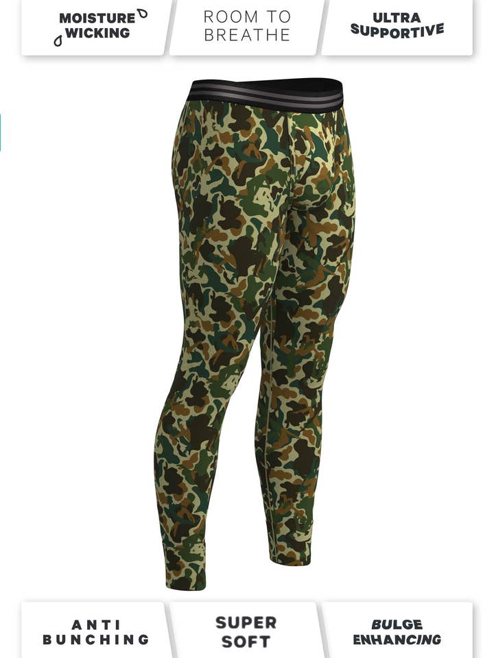 Shinesty, Inc – Roupa interior - Homem por atacado – Os Forni Camo | Camouflage Ball Hammock® Long Johns3
