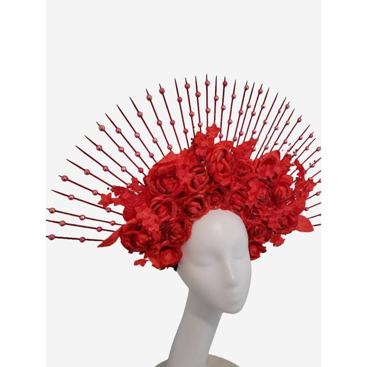 Rehoboth Hats - Wholesale Party Hat/Crown - Flower Halo Crown with Spikes for Events and Artists5