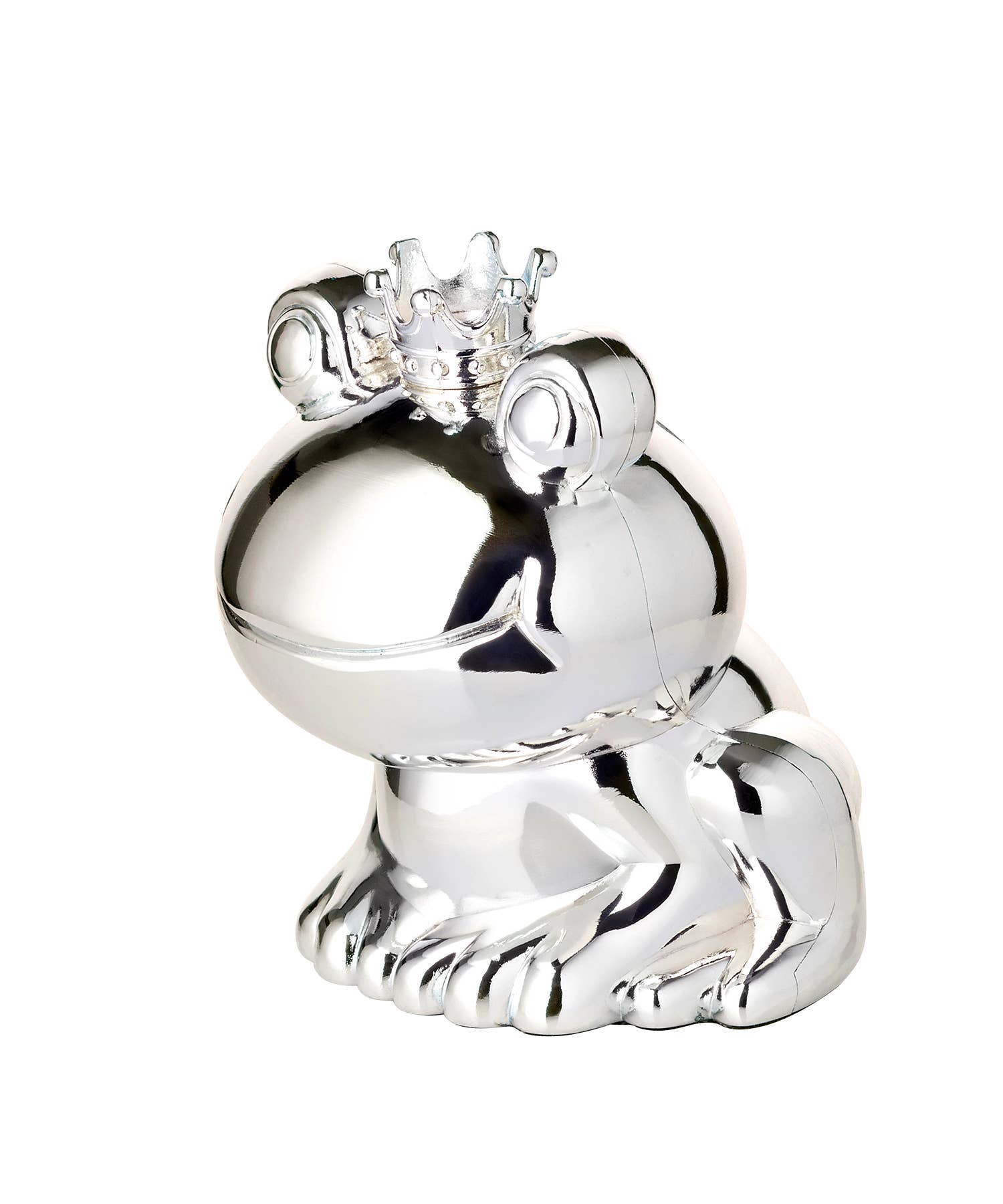 EDZARD – wholesale Money/piggy bank – Piggy Bank Frog King, Silver-Plated0