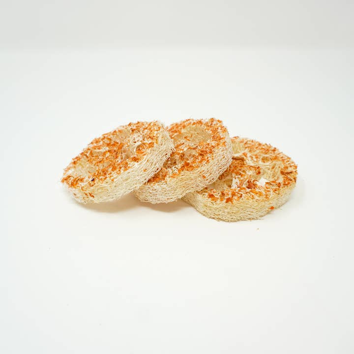 No Furries Delights - Wholesale Pet Supplement - Not Cat/Dog - Banana Carrot Flavoured Loofah (3 Pack)1