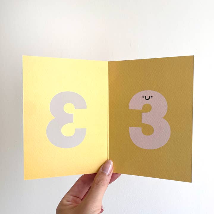 Rumble Cards - Vendita all'ingrosso Biglietti di auguri - Età 3 - Die Cut - Simpatico personaggio divertente Buon compleanno - Tre