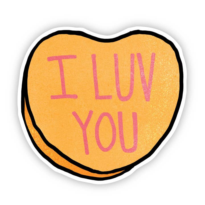 I Luv You Heart Sticker for wholesale by Big Moods