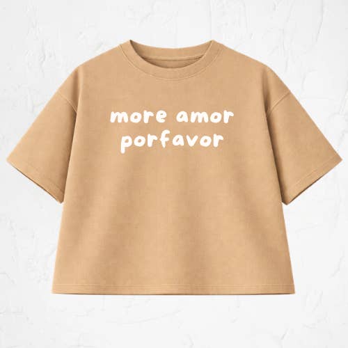 T-shirt graphique - Plus d'amour s'il vous plaît pour la vente par Cotton Bloom Clothing