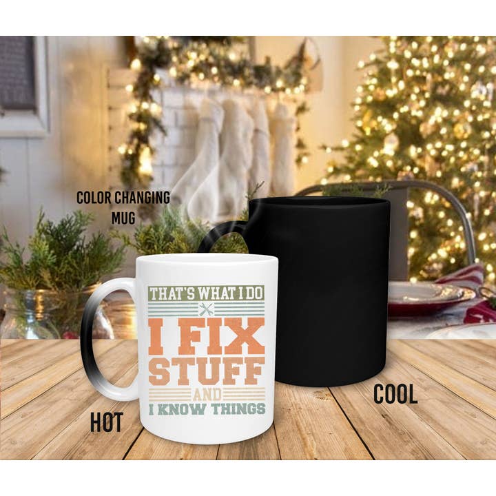 NVC Ecommerce LLC - Wholesale Coffee Mug - Retro Mechanic I Fix Stuff And Know Things Mug, Father Day2