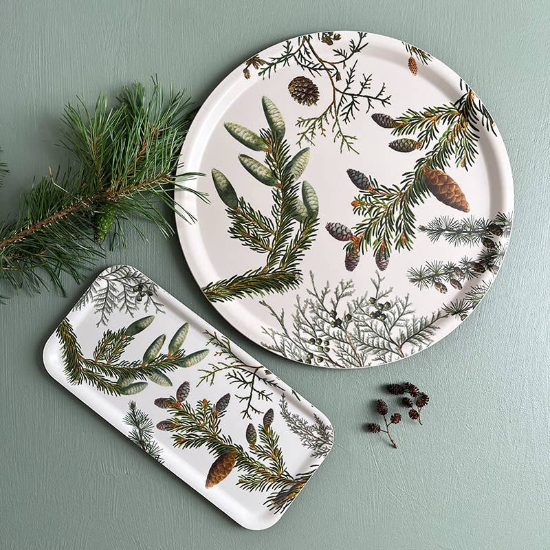 Koustrupco - Wholesale Serving Tray - Pine trees - wood serving tray 32x15 cm - Made in Europe1