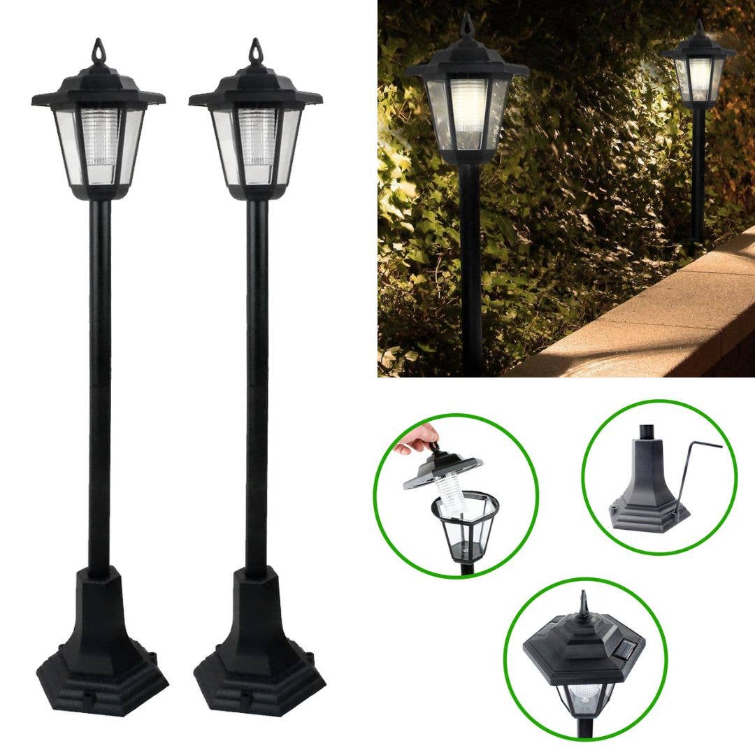 Daniel James - Wholesale Outdoor/Lawn Light - Pair of 83 cm Solar-Powered Outdoor Garden Post Lamps14