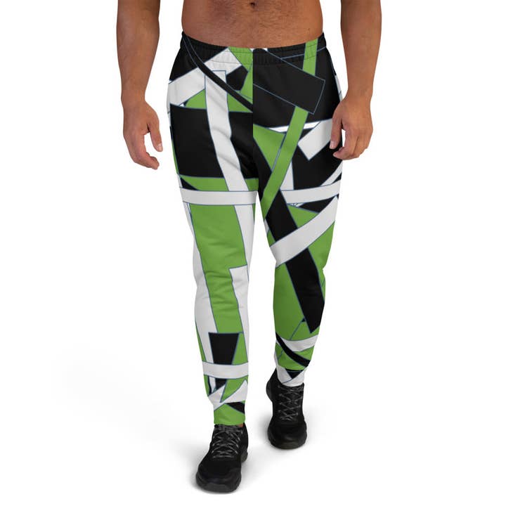 Grøn geometrisk joggers til mænd for engroshandel hos STFU