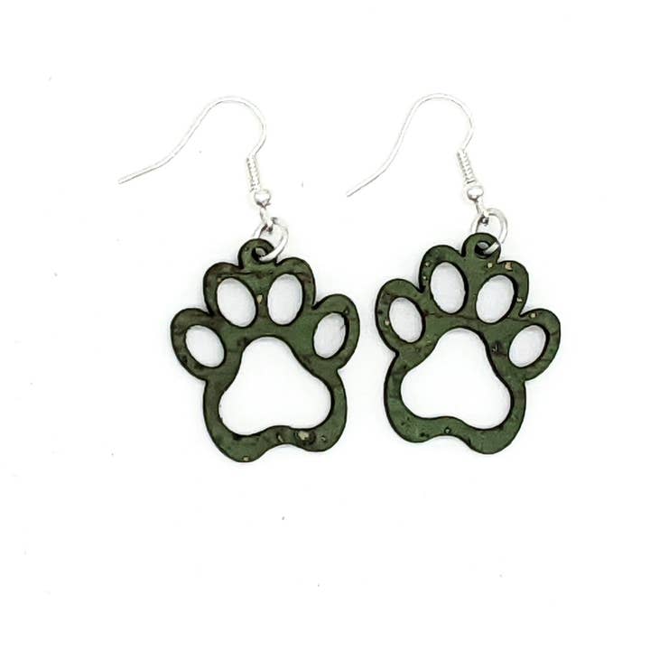 Paw Cork Earrings for wholesale by Elisabetta Studio