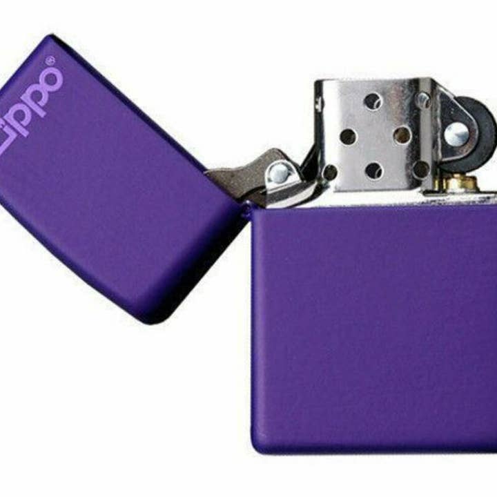Benhalex - Wholesale Lighter - Zippo Purple Matte w/ Logo Lighter, Regular Classic #237ZL