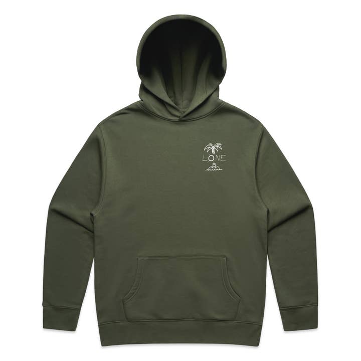 FELPA CON CAPPUCCIO ARMY PALM per la vendita all'ingrosso da parte di Lone Clothing Co