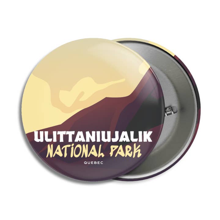 Pinback Button im Ulittaniujalik-Nationalpark von Quebec für den Großhandel von Canada Untamed