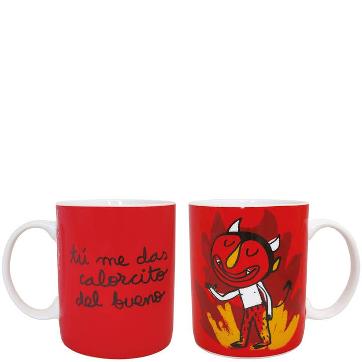 Mug "demonio, tú me das calorcito del bueno" red para venta al por mayor de Laroom