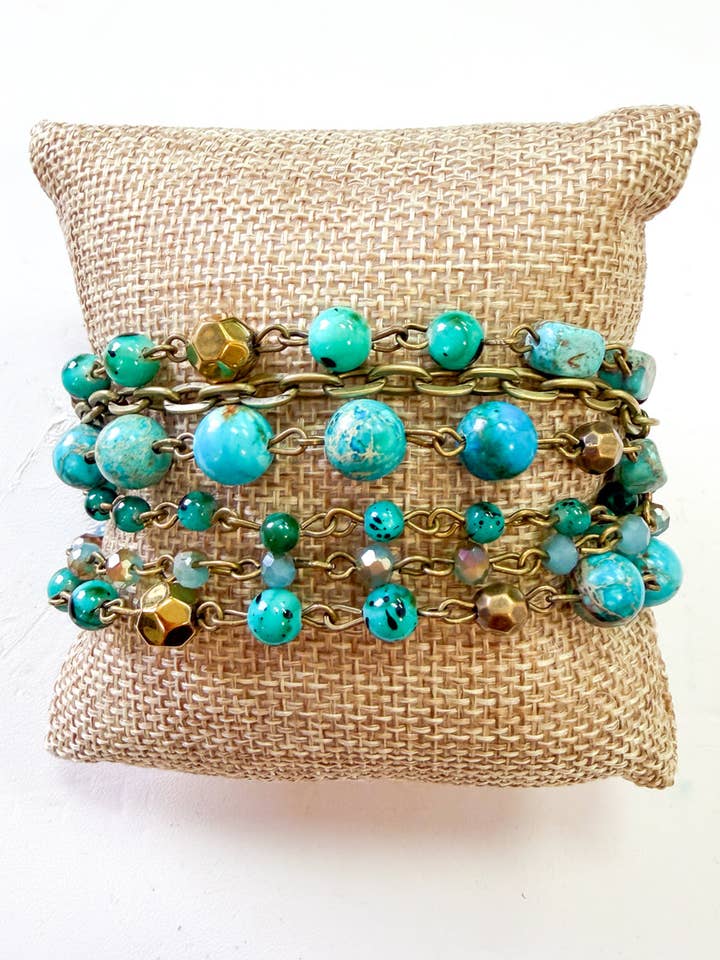 Bracelet Flory - Turquoise pour la vente par Dylan Designs