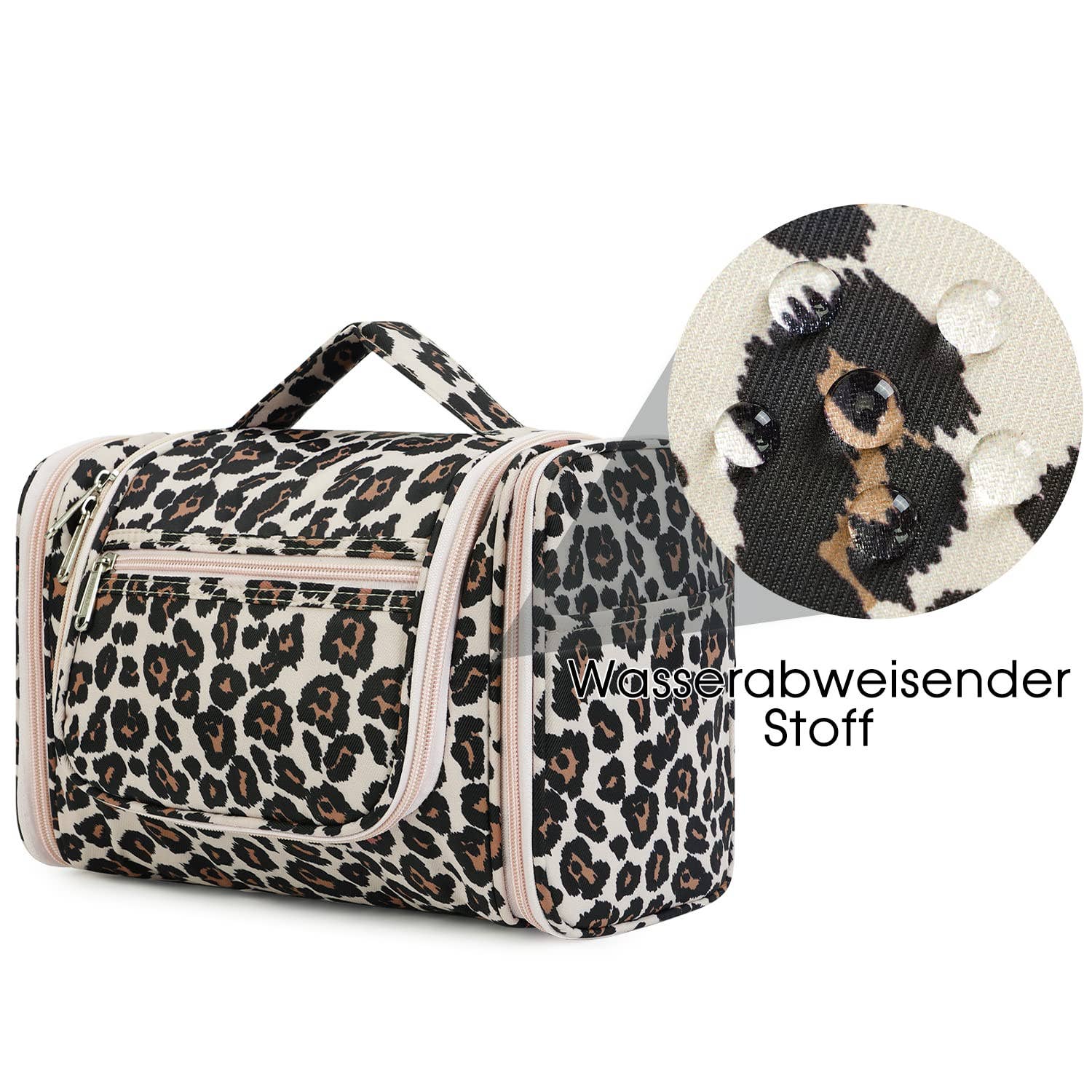 wandf – Bolsa de higiene pessoal - Mulher por atacado – wandf Bolsa de Viagem Suspensa para Higiene e Maquiagem com Estampa Animal Print19