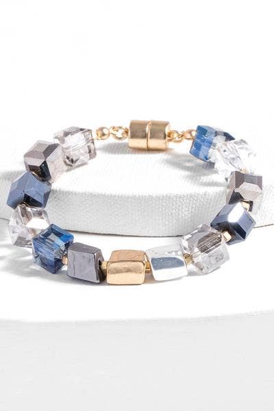 SAACHI - Wholesale Beaded Bracelet - Faceted Bead Stone Bracelet