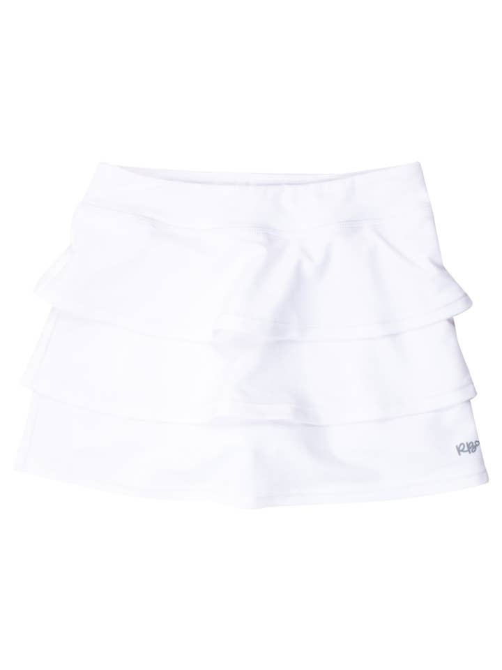 Girls White Tiered Active Skort for wholesale on Faire