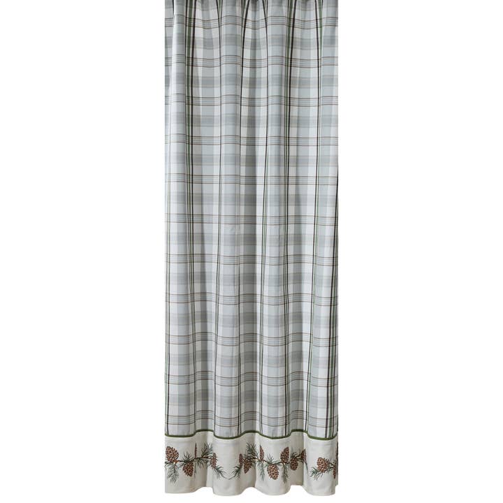 Cortina de ducha con borde de pino Ponderosa, 72 x 72 pulgadas para venta al por mayor de Park Designs