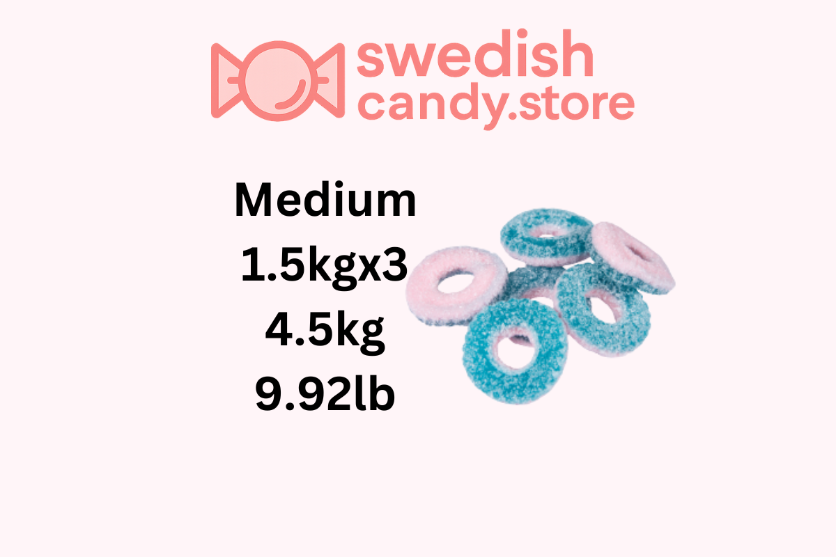 Swedish Candy.Store - Swedish Candy - Wholesale Gummy - Swedish Candy - Fizzy rings 1.5kg/3.31LBS1