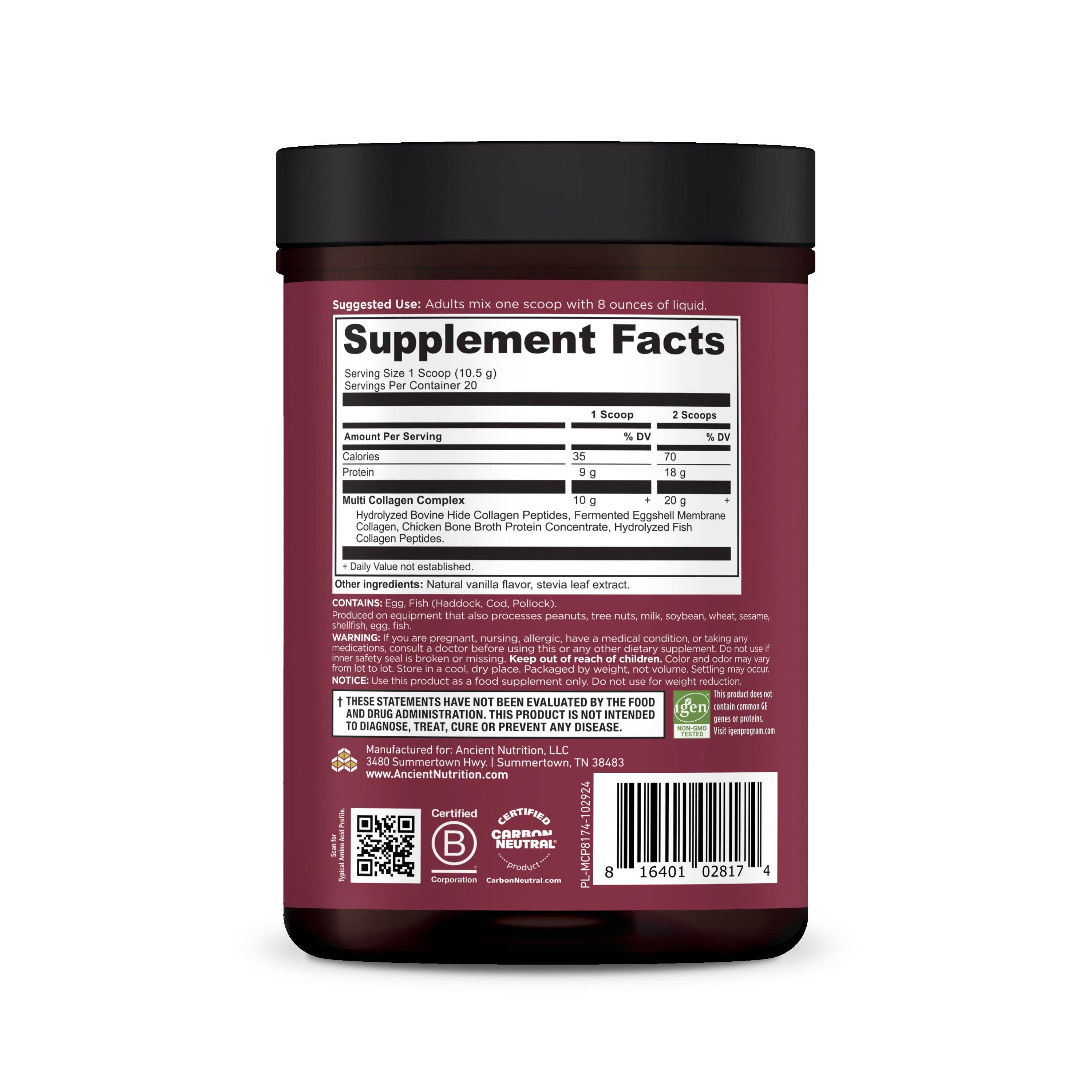 Black Multi Collagen Protein | Powder Chocolate (40 Servings) for wholesale on Faire7