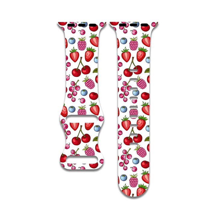 Cinturino Fruits Berry per Apple Watch 1-9, SE, serie Ultra per la vendita all'ingrosso da parte di The Printed Llama