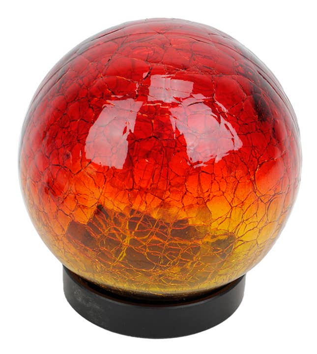 Will's Company - Wholesale Outdoor/Lawn Light - Solar Crackled Glass Globe Ball Light, Set of 2 in 4 colors3