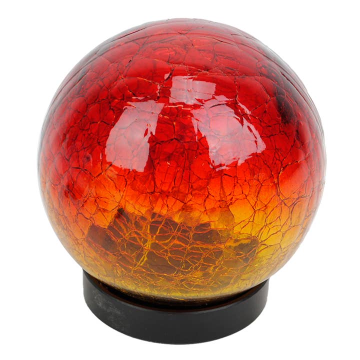 Will's Company - Wholesale Outdoor/Lawn Light - Solar Crackled Glass Globe Ball Light, Set of 2 in 4 colors3