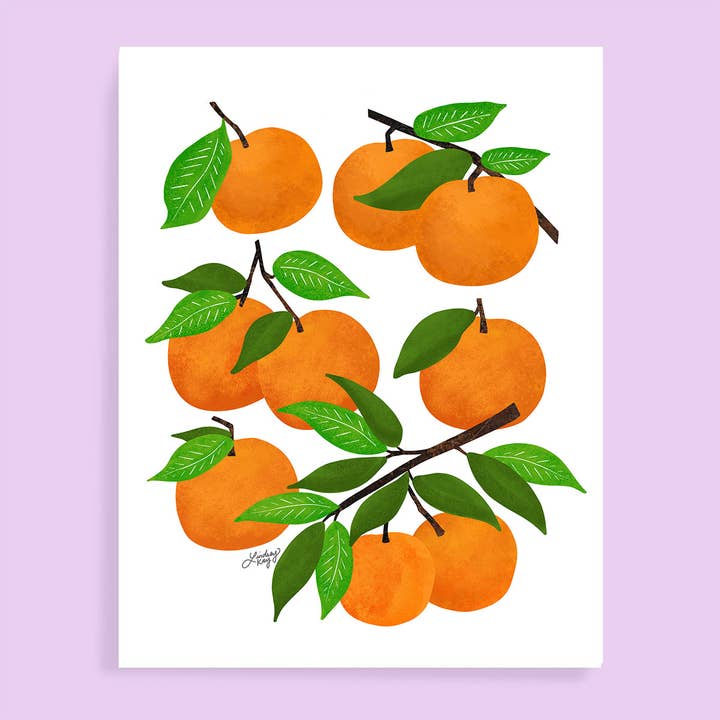 Lindsey Kay Collective - Wholesale Art Print - Oranges Illustration Collage - Art Print