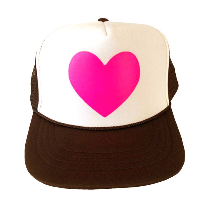 Neon Heart Trucker Hat Youth & Adult for wholesale by Buffalo Road Hats