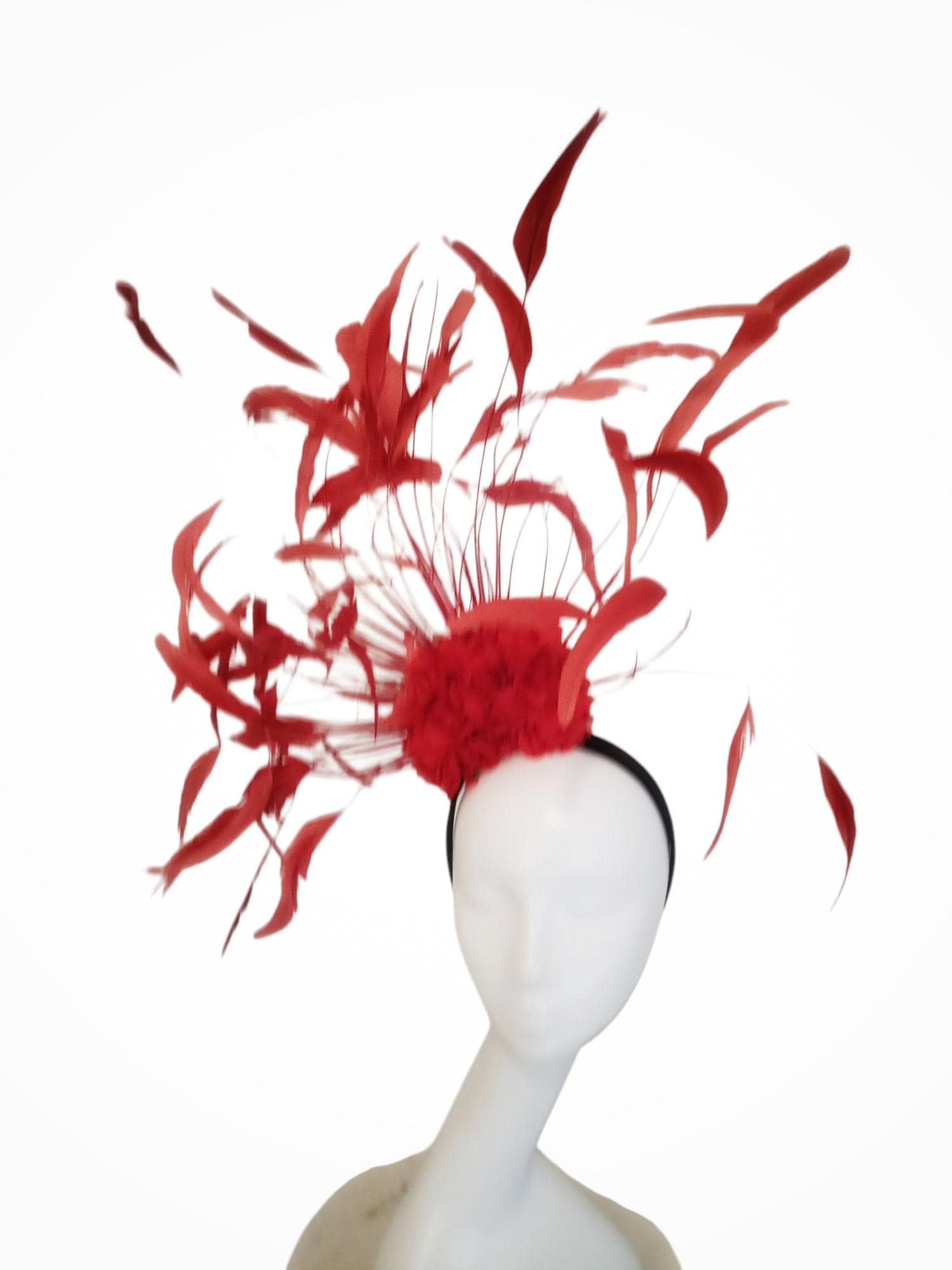 Rehoboth Hats - Wholesale Fascinator Hat - Women's - Feather and Organza Fascinator Show Stopper0