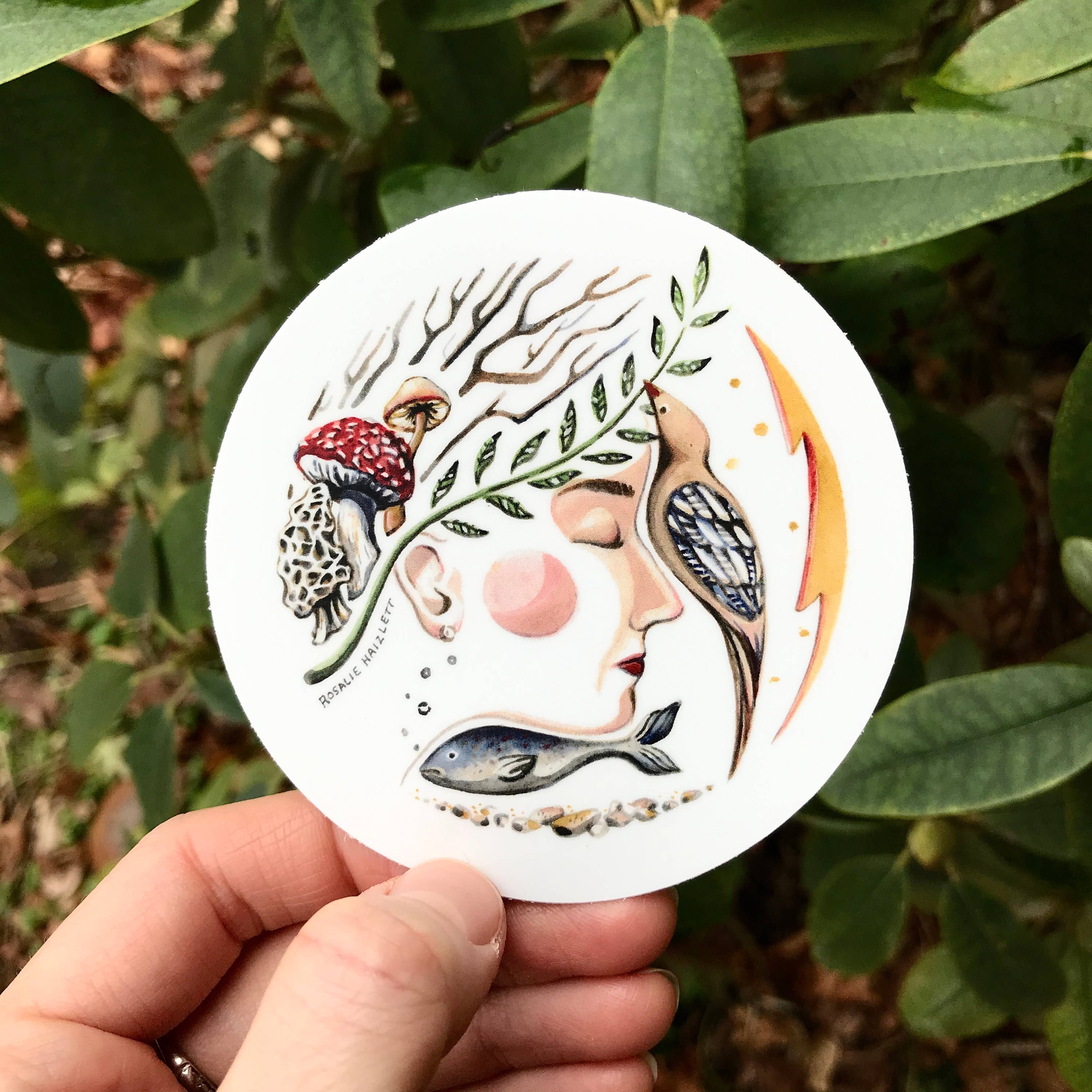 Rosalie Haizlett Illustration - Wholesale Sticker - Nature Girl Waterproof Sticker1